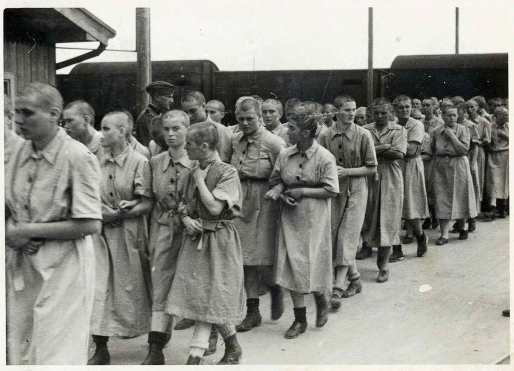 Female prisoners at Birkenau